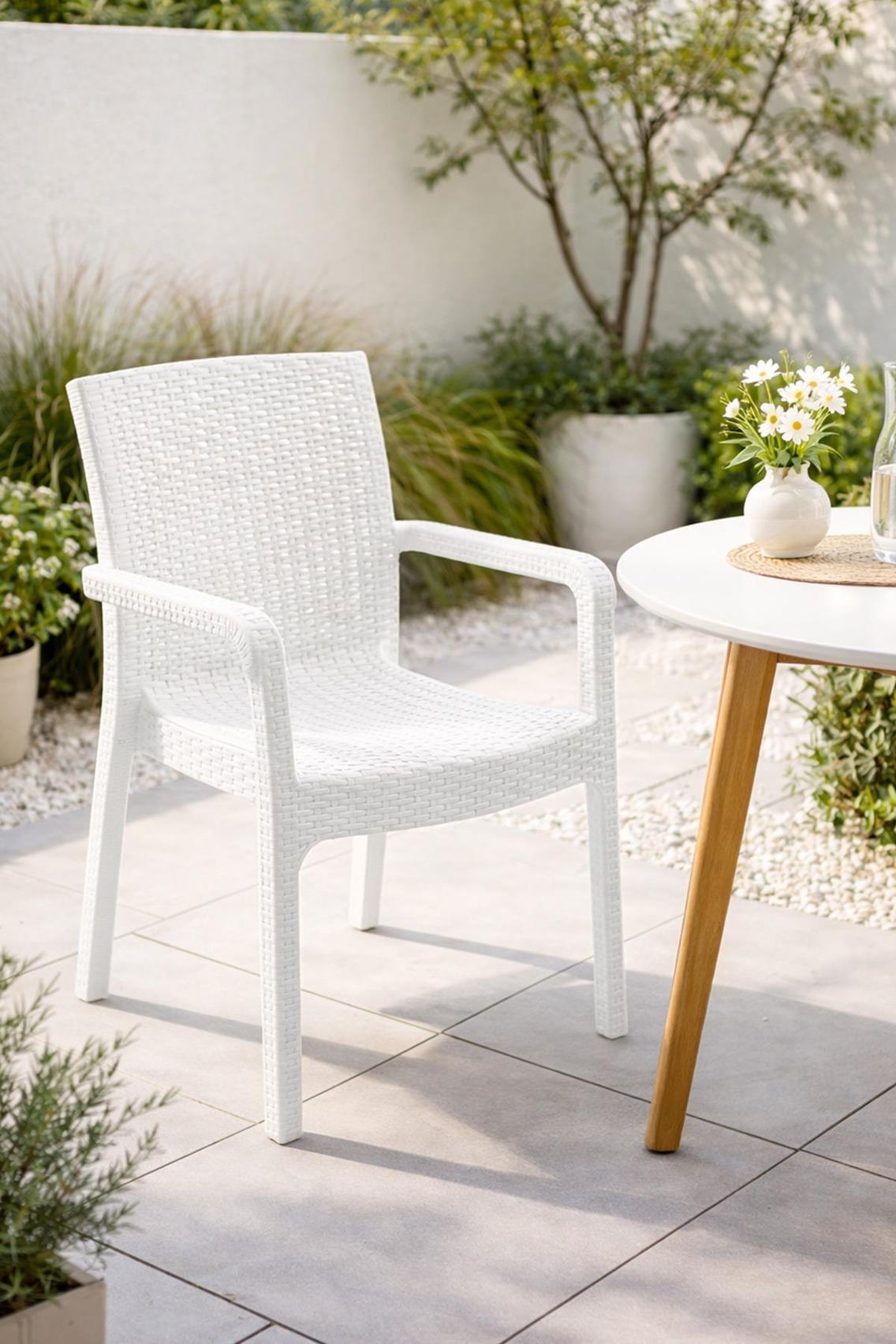 Holiday HK700 Markiz Rattan Sandalye Koltuk Beyaz | ID2801