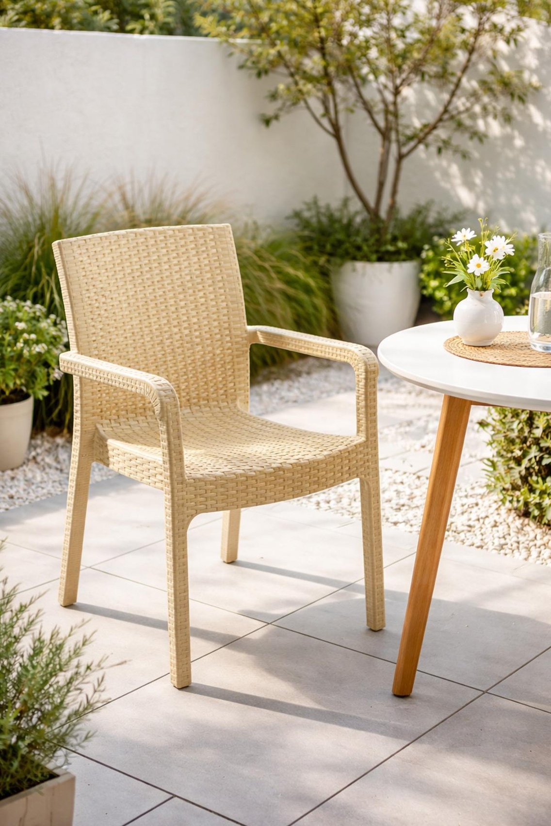 Holiday HK700 Markiz Rattan Sandalye Koltuk Çöl Beji | ID2803