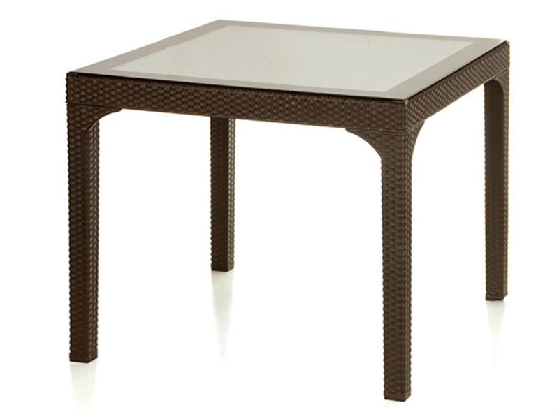 Holiday HM710 Comfort Rattan Camlı Masa 90x90 | ID2809