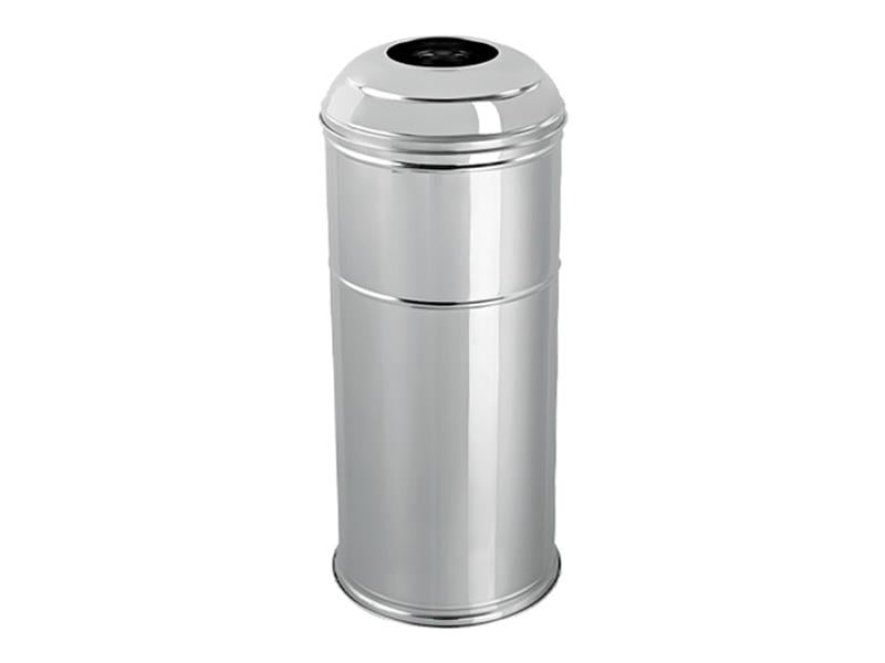 Krom Bombe Kapak Çöp Kovası 67x28cm | ID3505