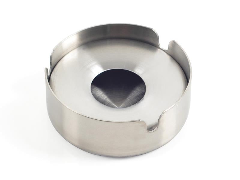 Küllük 430 Çelik Krom İç Kapaklı Yuvarlak Kül Tablası Küçük 8cm | ID5387