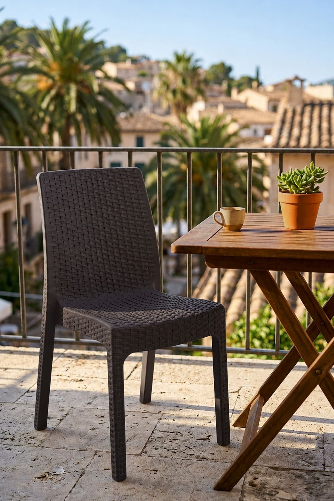 Lilyum Rattan Desenli Bahçe ve Balkon Sandalye
