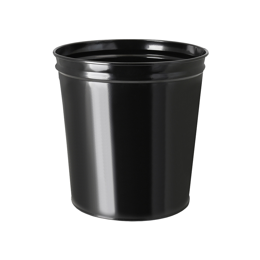 Metal Çöp Kovası Siyah Konik Masa Altı  | ID3635