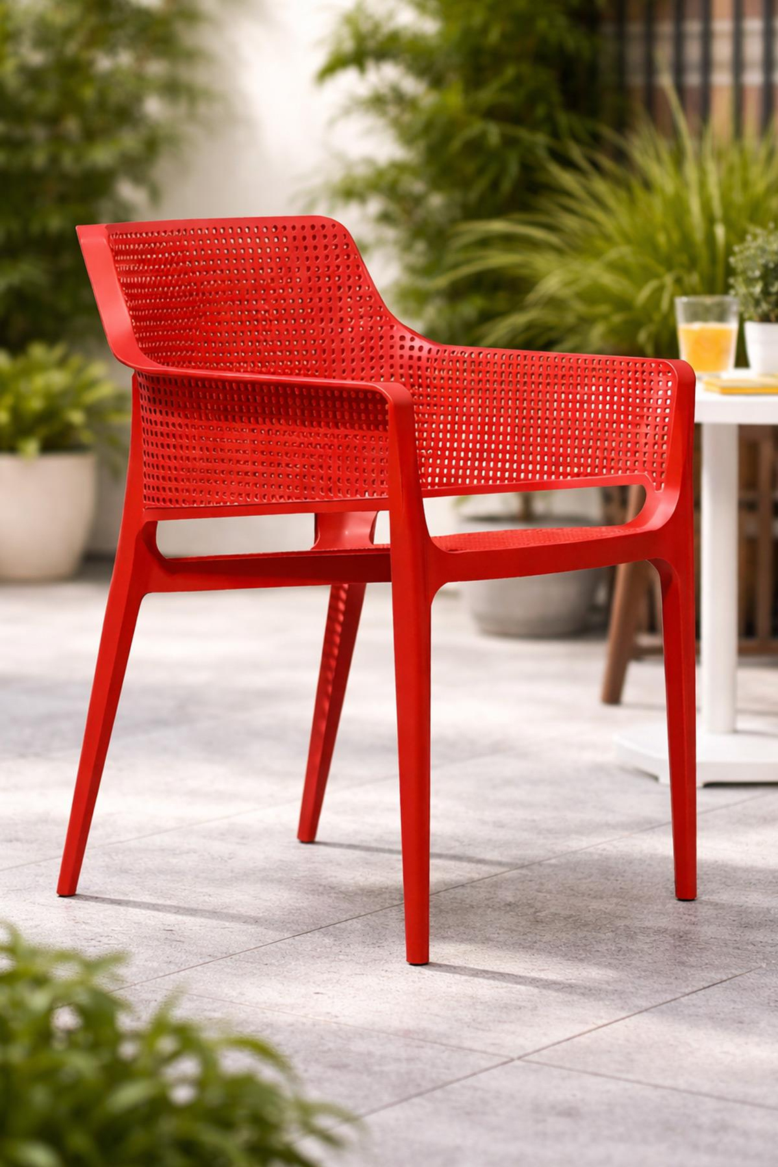Novussi Boom Bahçe Balkon Sandalye Koltuk Kırmızı | ID6458