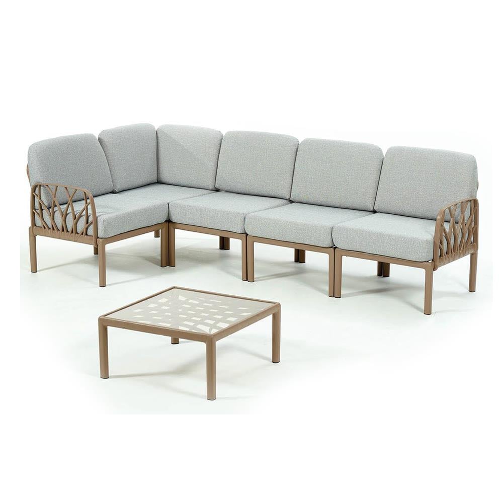 Novussi Garda Minderli 6 Kişilik Modüler L Koltuk + Orta Sehpa | ID6027