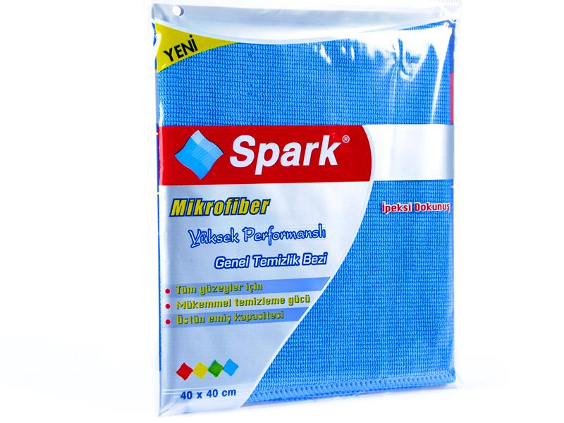 Spark MP2307 Yüksek Performanslı Mikrofiber Temizlik Bezi 40x40 cm Poşetli | ID4373