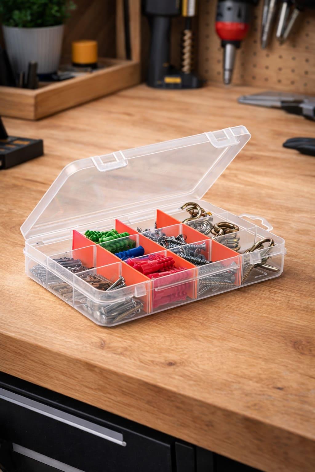 Super-Bag 12 Bölmeli Beta Organizer ve Vida, Çivi, Dübel Seti - ASR5004 | ID2495