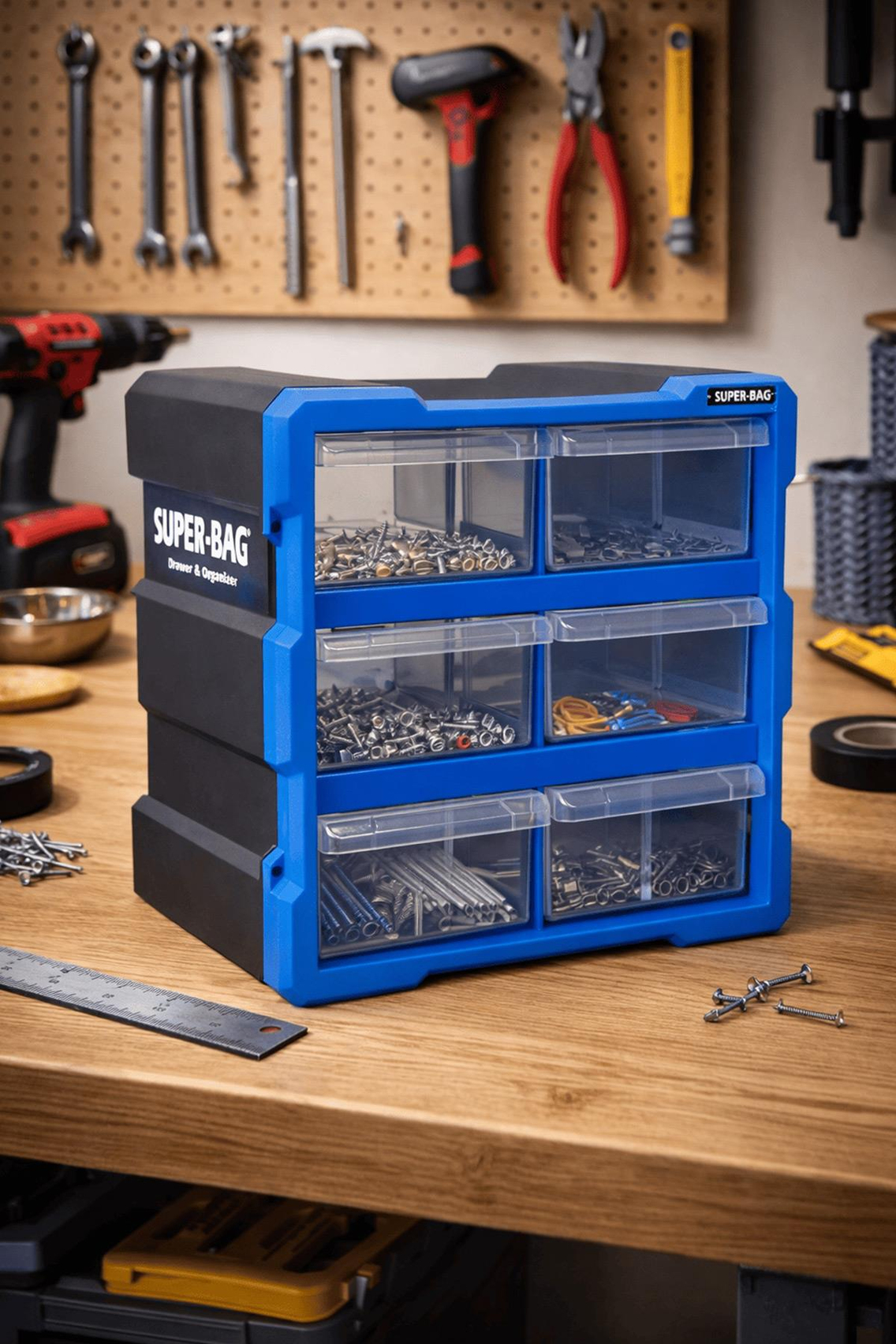 Super-Bag ASR-6008 Monoblok 6 Çekmeceli Küçük Organizer Seti | ID6541