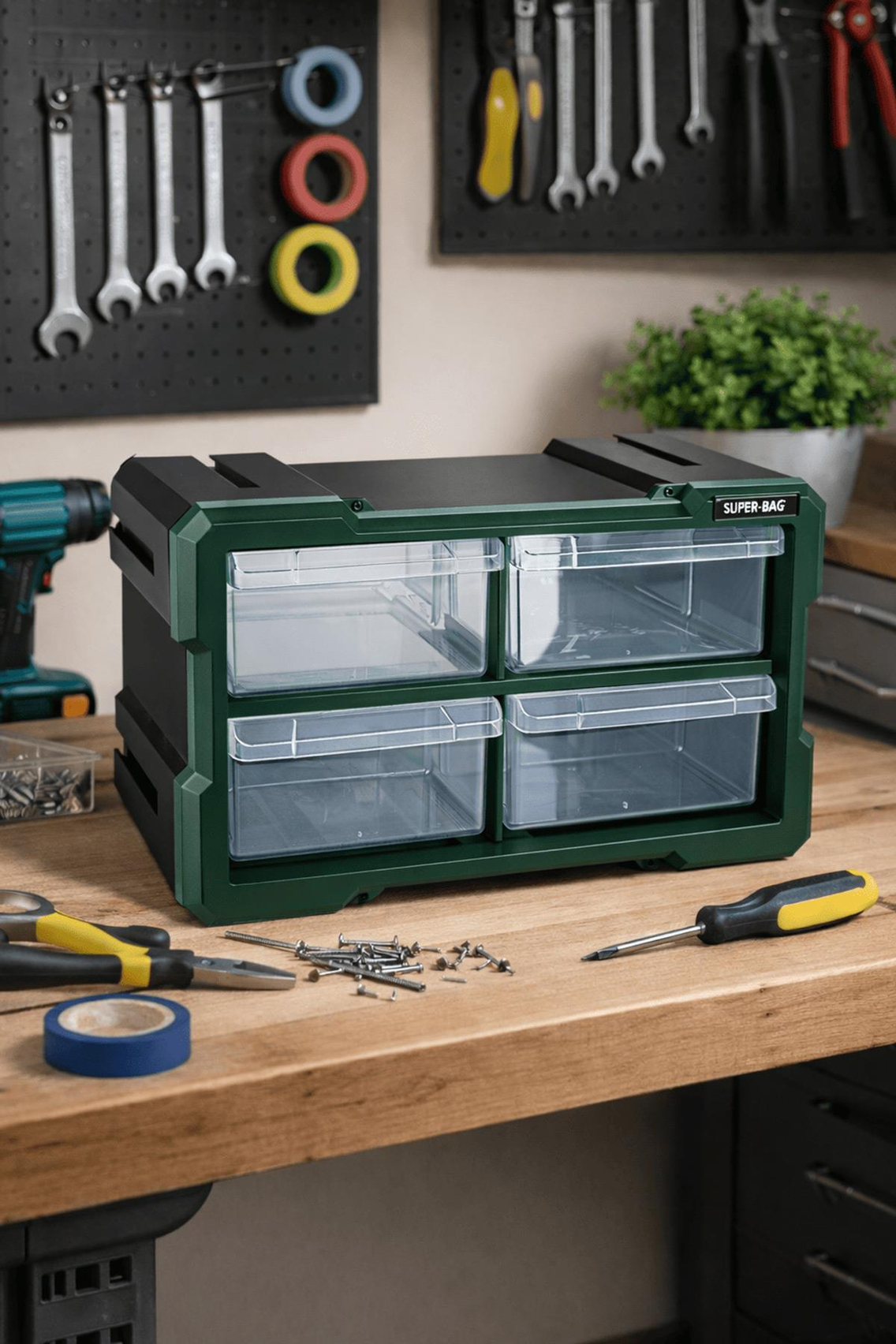 Super-Bag ASR-6013 Monoblok 4 Çekmeceli Organizer Seti | ID6545