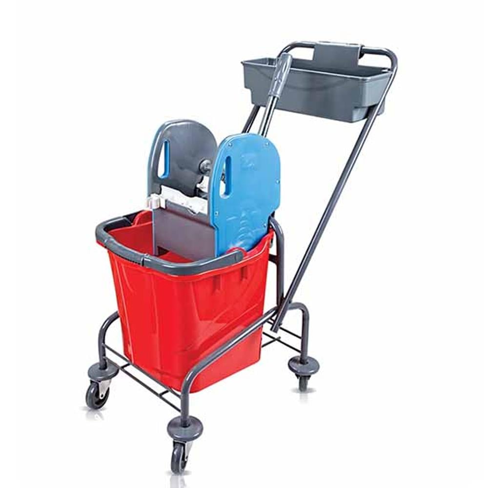 Üçtem TK722 Tek Kovalı Plastik Presli Temizlik Arabası | ID1660 