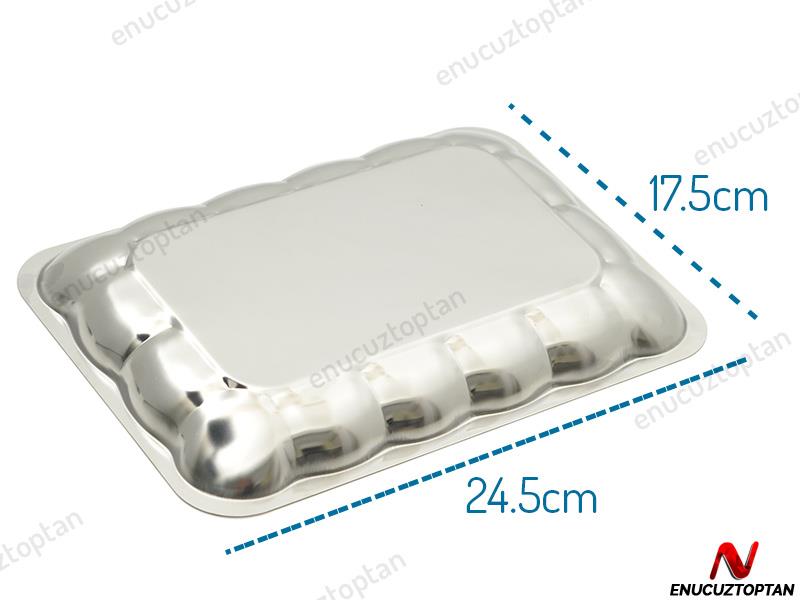 Abant Çelik Dilimli Köşeli Kayık Tabak No:1 | ID2392