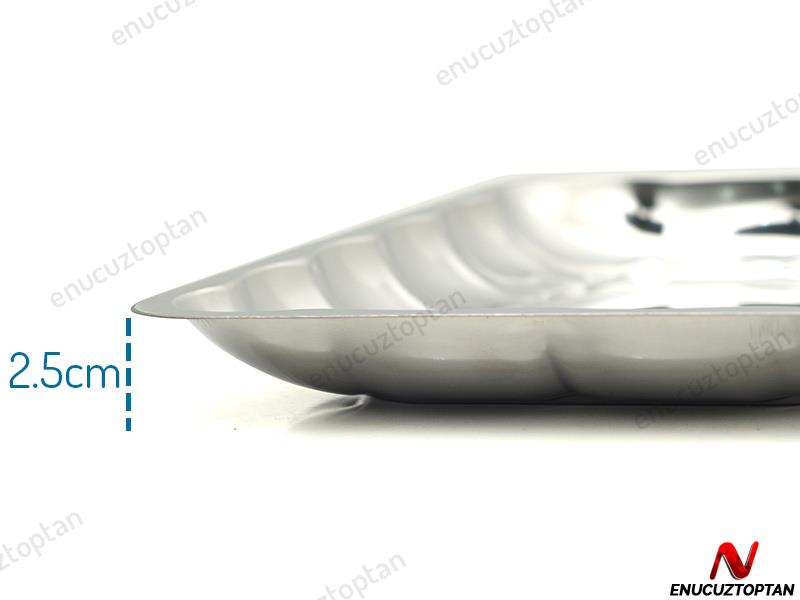 Abant Çelik Dilimli Köşeli Kayık Tabak No:1 | ID2392