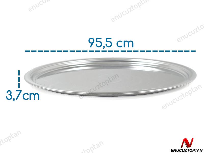 Abant Çelik Sini Kalın Tepsi Yer Sofrası - 100'lük | ID3524
