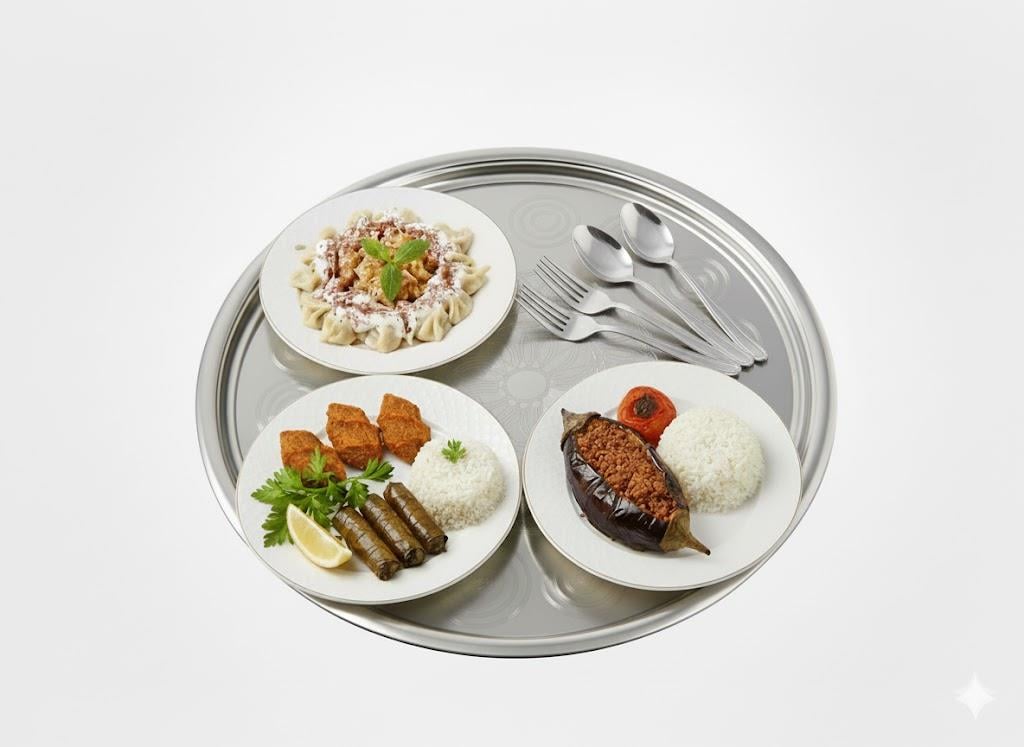 Abant Çelik Sini Tepsi Yer Sofrası - 50'lik | ID3533