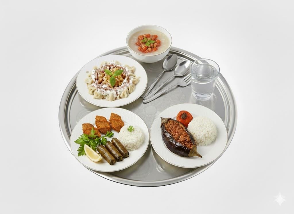 Abant Çelik Sini Tepsi Yer Sofrası - 55'lik | ID3532