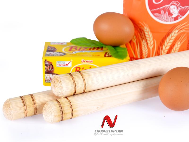 Ahşap Çam Oklava 60 cm x 1.5 cm Kalın | ID4421