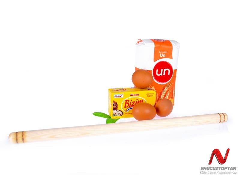 Ahşap Çam Oklava 60 cm x 1.5 cm Kalın | ID4421