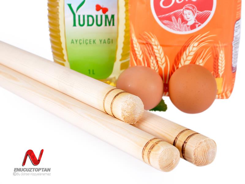 Ahşap Çam Oklava 80 cm x 1.5 cm Kalın | ID4423