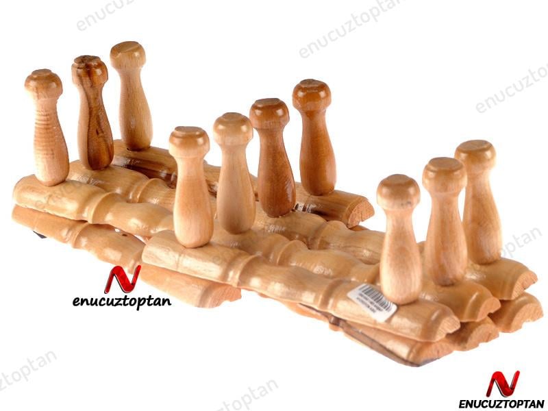 Ahşap Duvar Askısı - 10 Kancalı Nostaljik Akordiyon Askı | ID1823