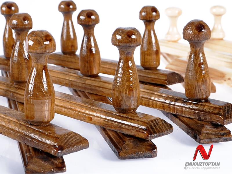 Ahşap Duvar Askısı - 13 Topuzlu Nostaljik Akordiyon Askı  |  ID4439 