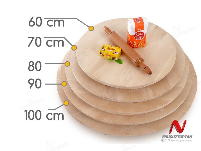 Ahşap Ihlamur Ağacından Katlanabilir Yer Sofrası 100 cm  | ID4607