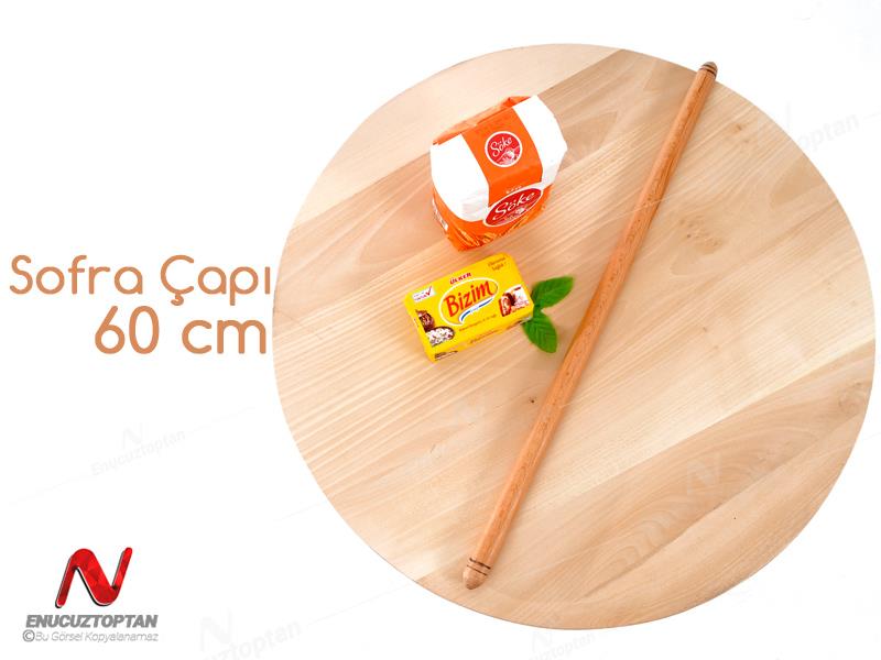Ahşap Ihlamur Ağacından Katlanabilir Yer Sofrası 60 cm  | ID4603