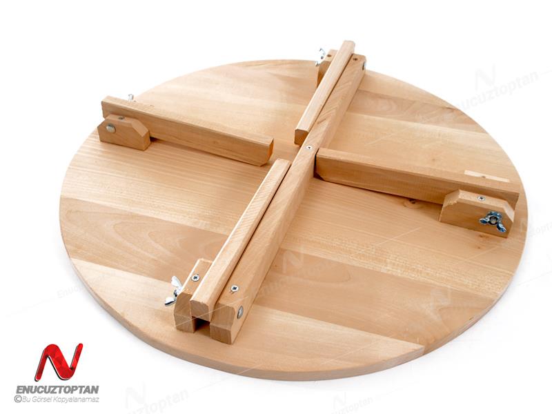 Ahşap Ihlamur Ağacından Katlanabilir Yer Sofrası 60 cm  | ID4603