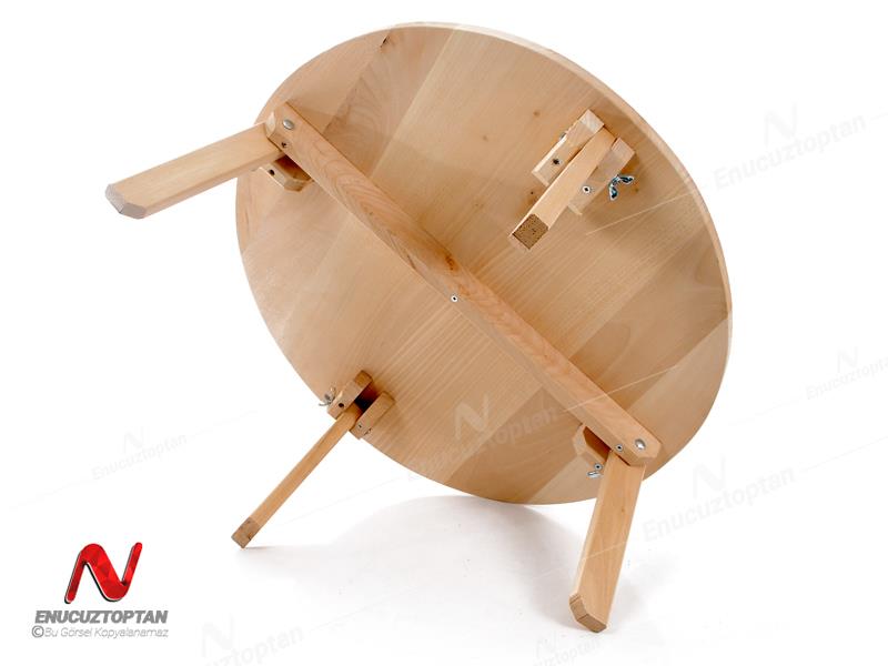 Ahşap Ihlamur Ağacından Katlanabilir Yer Sofrası 70 cm  | ID4604