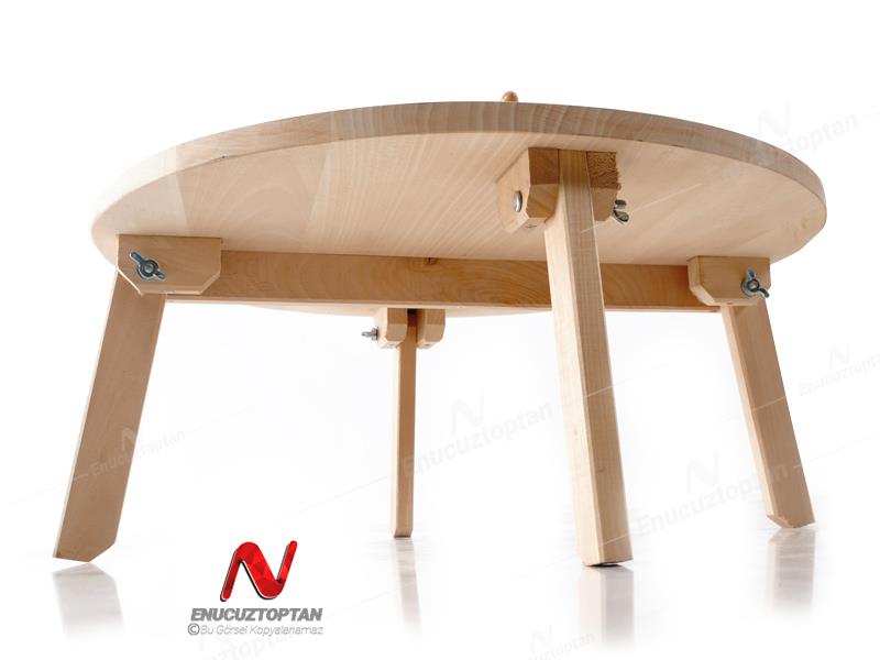 Ahşap Ihlamur Ağacından Katlanabilir Yer Sofrası 80 cm  | ID4605