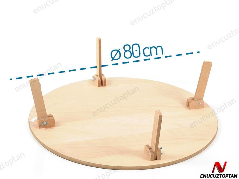 Ahşap Katlanabilir Yer Sofrası 80 cm | ID1931