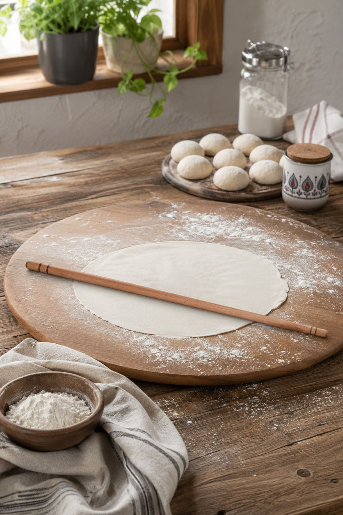 Ahşap Oklava 50 cm x 1 cm İnce | ID4428