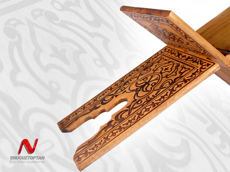 Ahşap Rahle Katlanabilir Yakma Desenli Orta Boy | ID4404