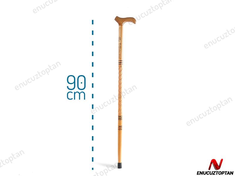 Ahşap Vernikli Baston Oymalı İşlemeli 90cm | ID1960