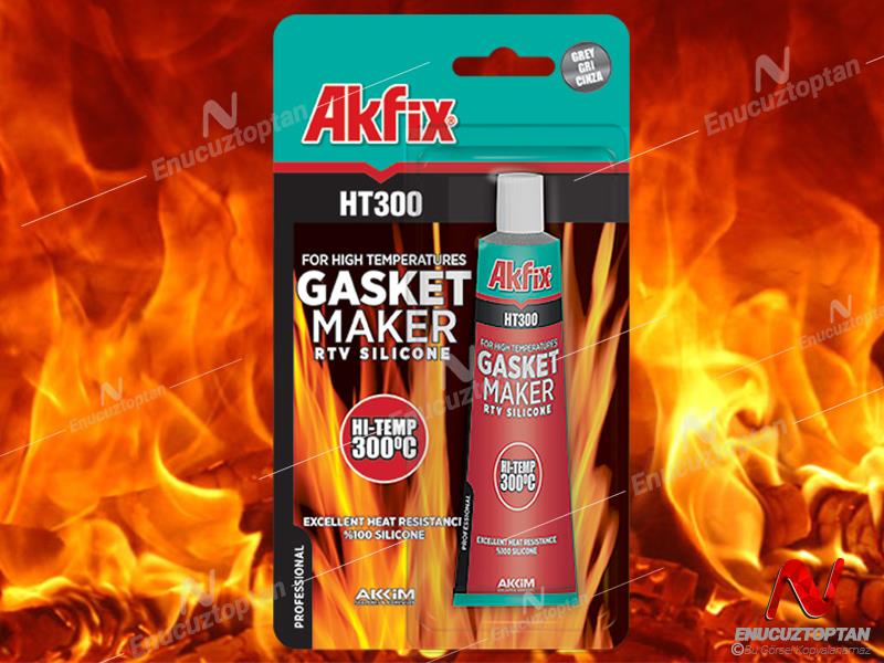 Akfix HT 300 Yüksek Isı Silikonu Kırmızı 50 Gr | ID4274