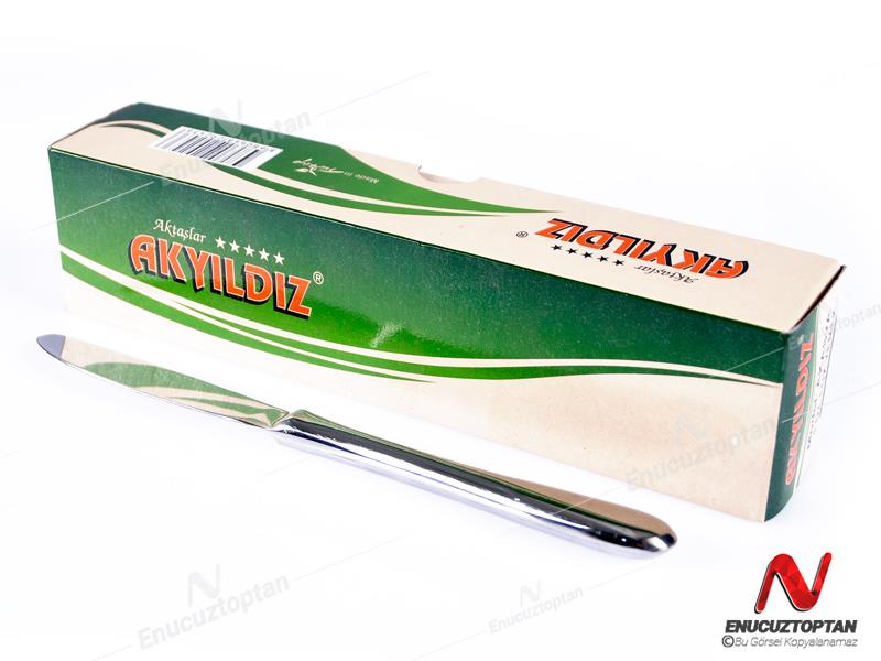 Akyıldız Akasya 304 Paslanmaz Çelik Yemek Bıçağı 12li | ID4311