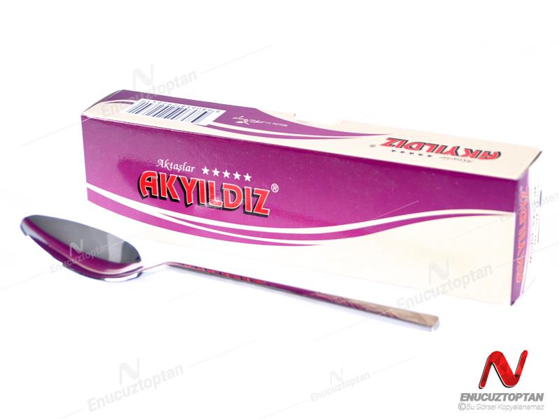 Akyıldız Salkım 304 Paslanmaz Çelik Tatlı Kaşığı 12li  | ID4316