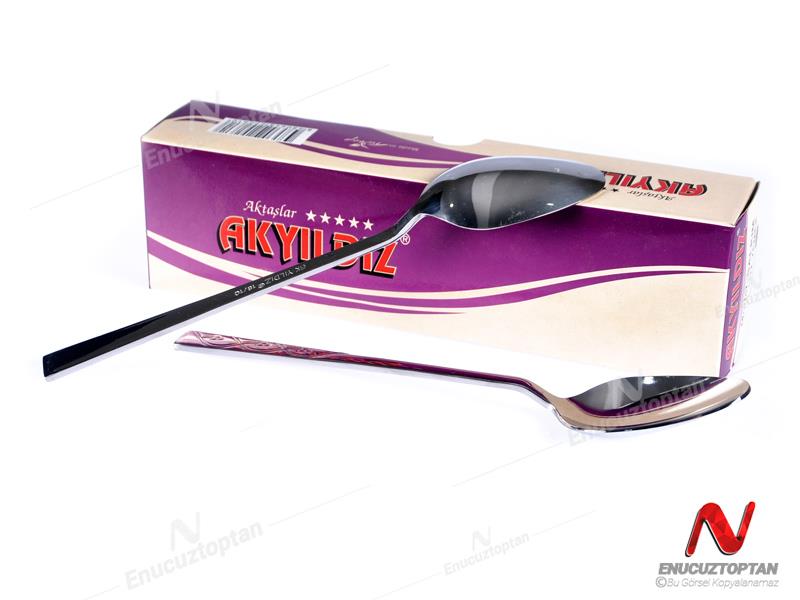 Akyıldız Salkım 304 Paslanmaz Çelik Yemek Kaşığı 12li |  ID4352