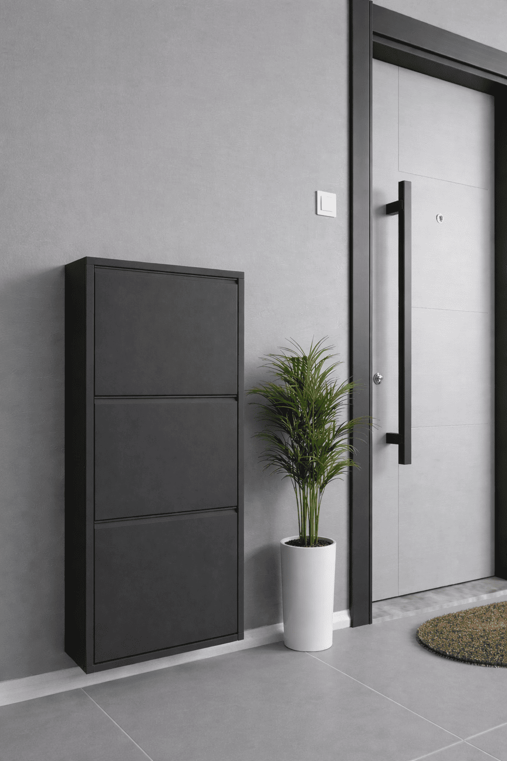 Alezy 3 Çekmeceli Metal Ayakkabılık Dikey