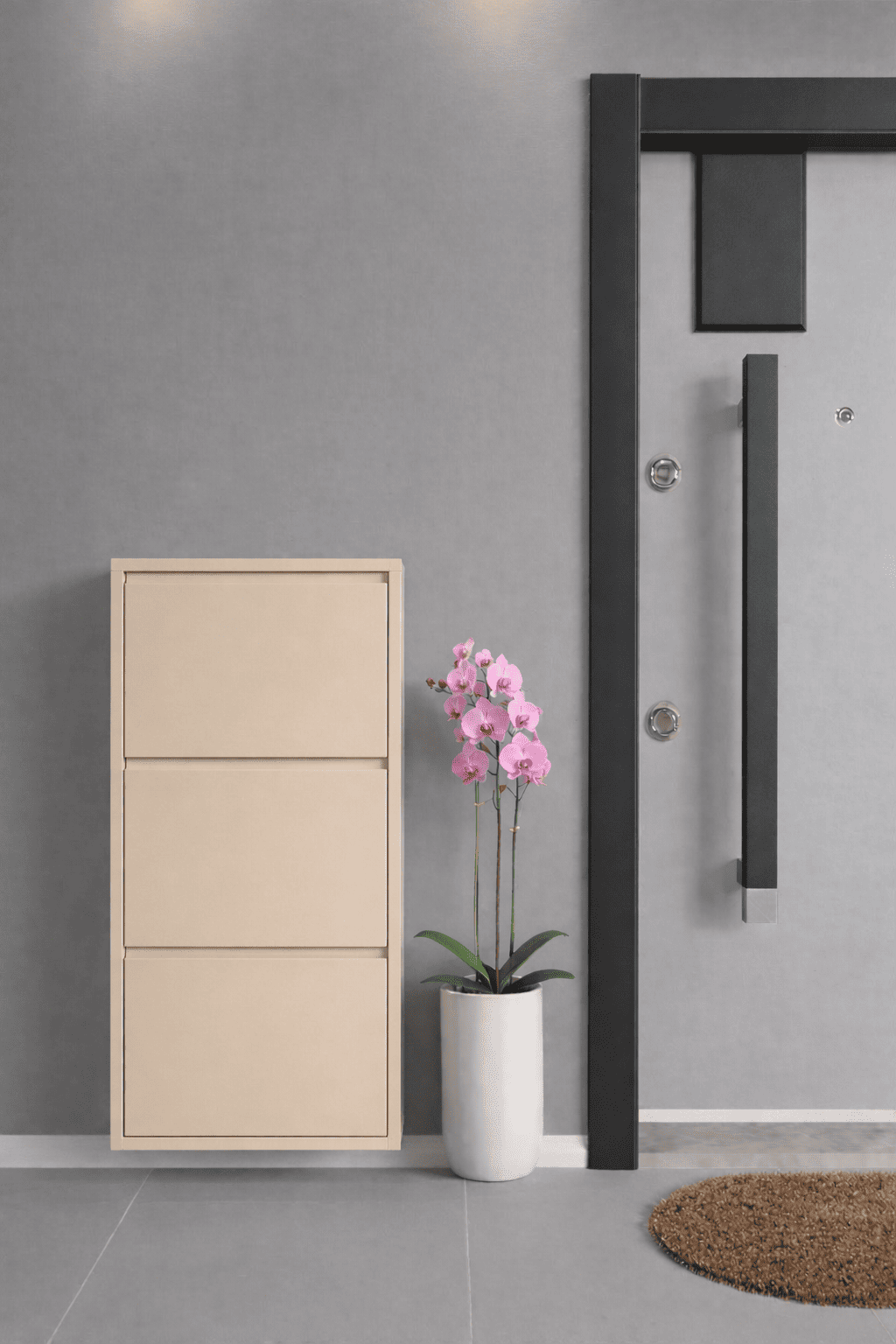 Alezy 3 Çekmeceli Metal Ayakkabılık Dikey