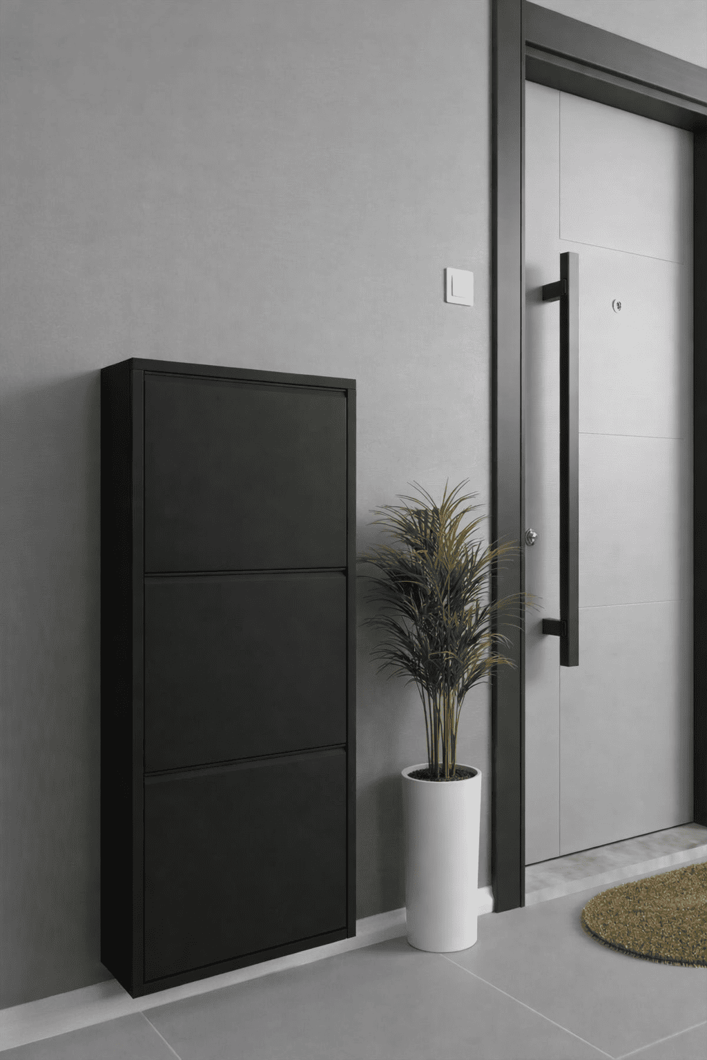 Alezy 3 Çekmeceli Metal Ayakkabılık Dikey