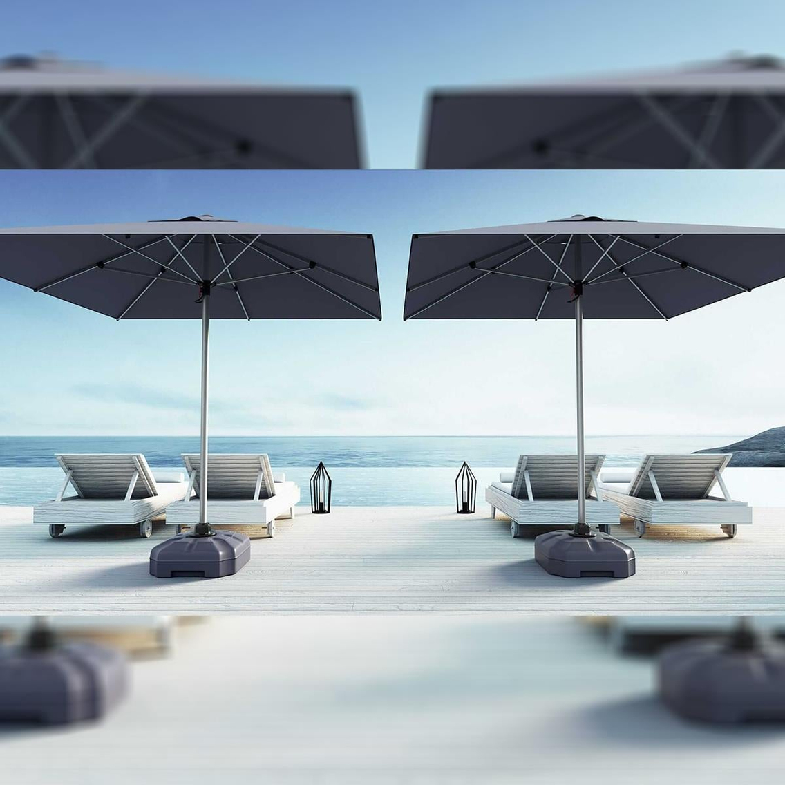 Alezy 312 İnoks Polyester Bahçe, Havuz, Plaj Şemsiyesi 250x250 | ID6427