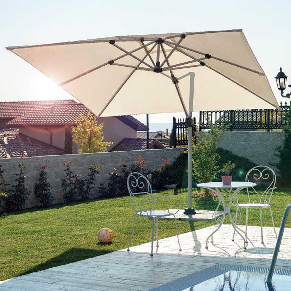 Alezy 313 Mykonos Yandan Gövdeli Ayarlanabilir Şemsiye 3x3m² | ID5611