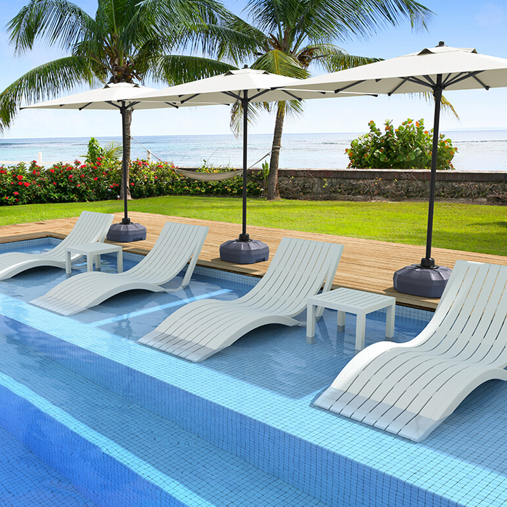 Alezy 322 Mini Pro Polyester Bahçe, Havuz, Plaj Şemsiyesi 210x210 / 8 Kare (50 Litre Bidonlu) 