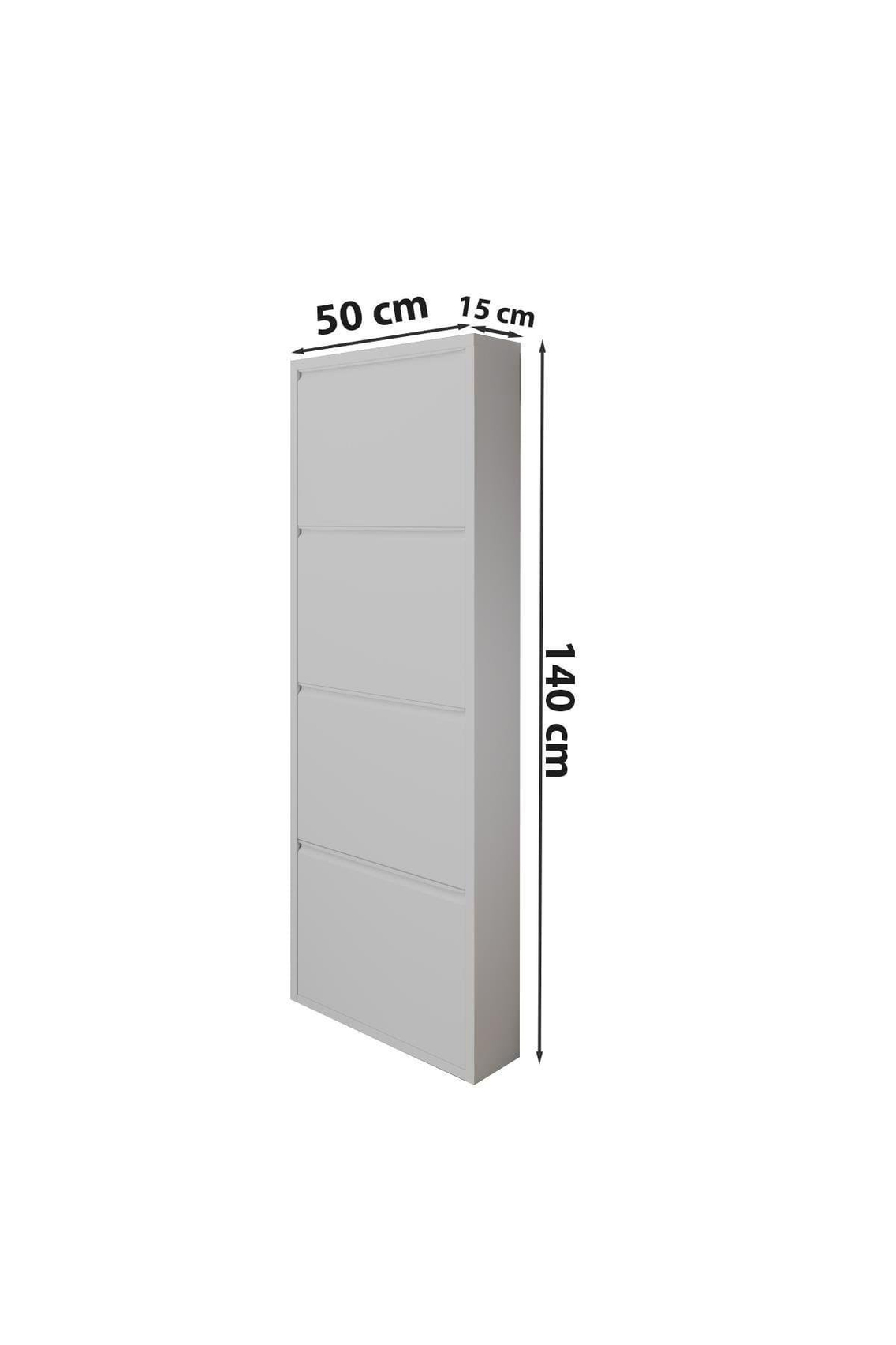 Alezy 4 Çekmeceli Metal Ayakkabılık Dikey