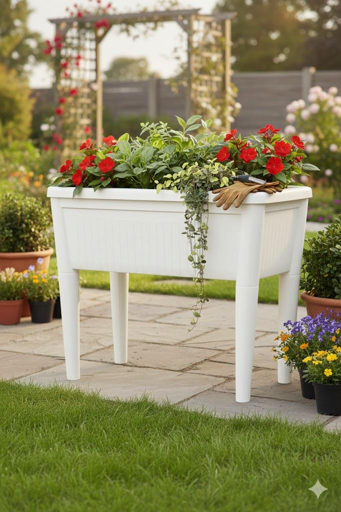 Alezy Ab01 Ayaklı Bahçe Saksısı 60 Litre | ID1427