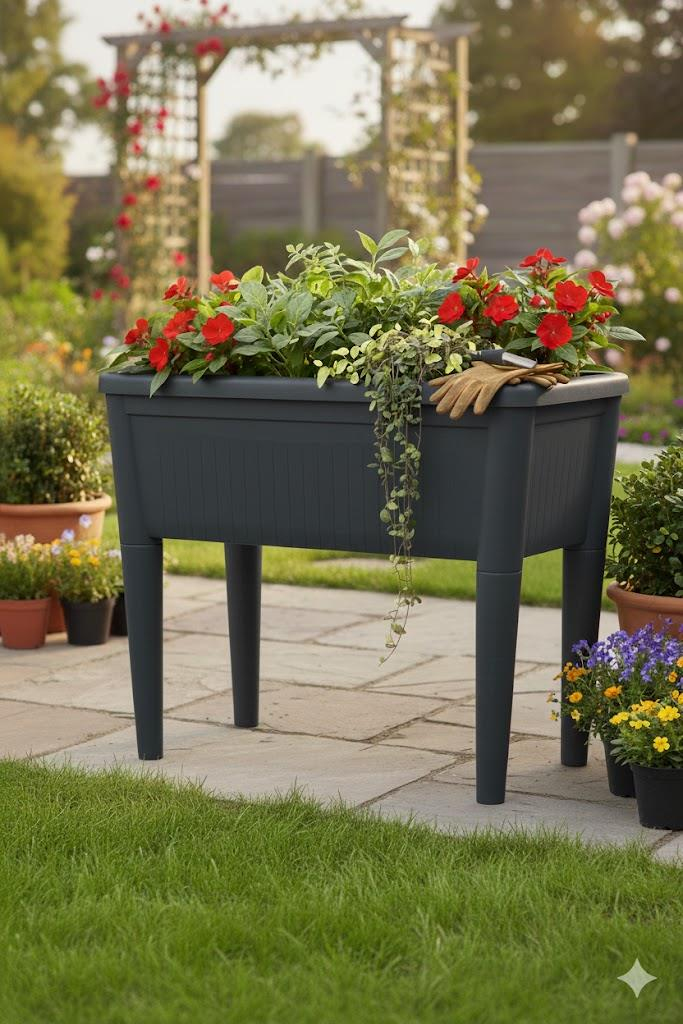 Alezy Ab01 Ayaklı Bahçe Saksısı 60 Litre | ID1427