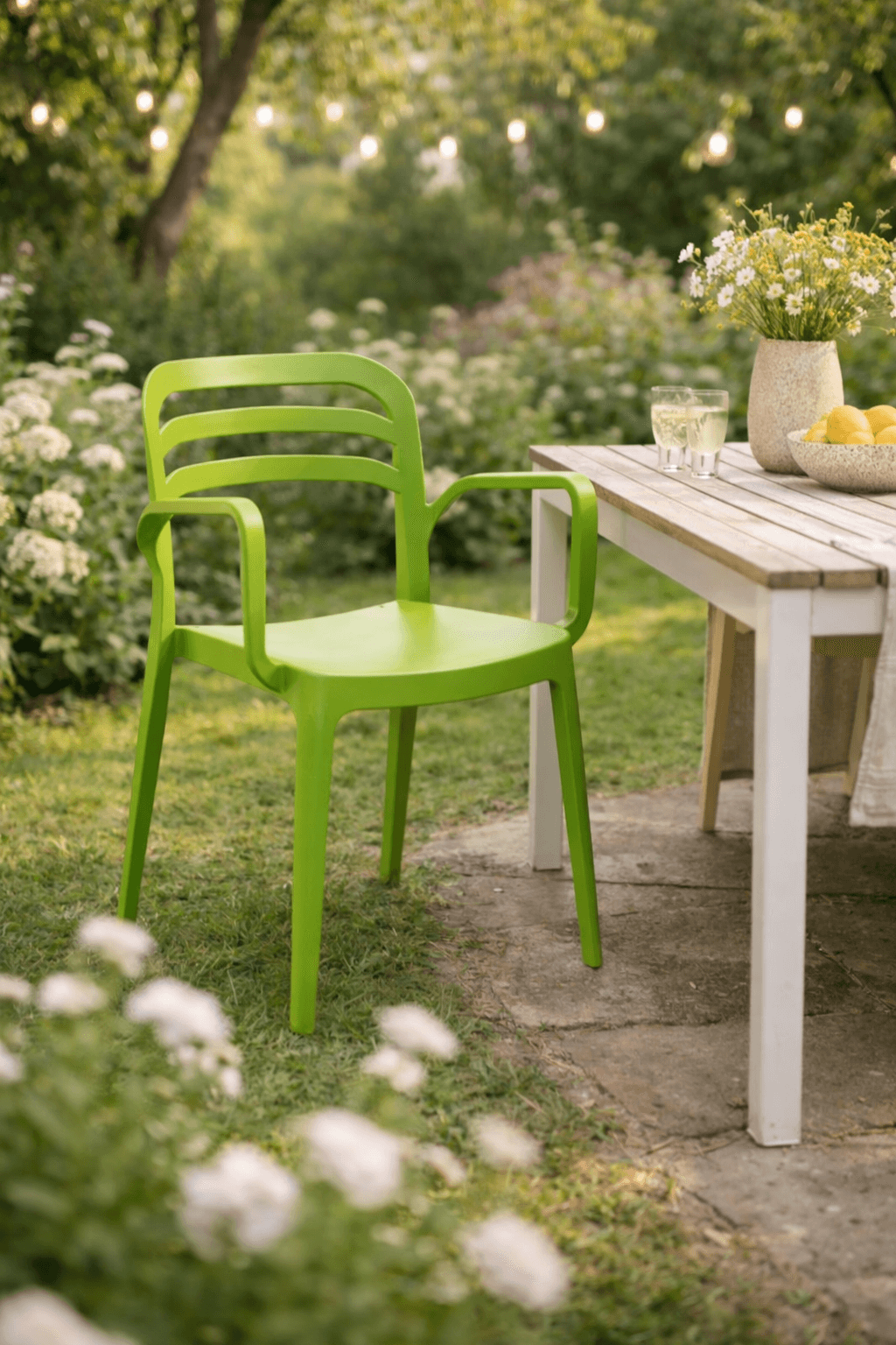 Alezy Aspendos Bahçe Balkon Renkli Koltuk Yeşil | ID6355