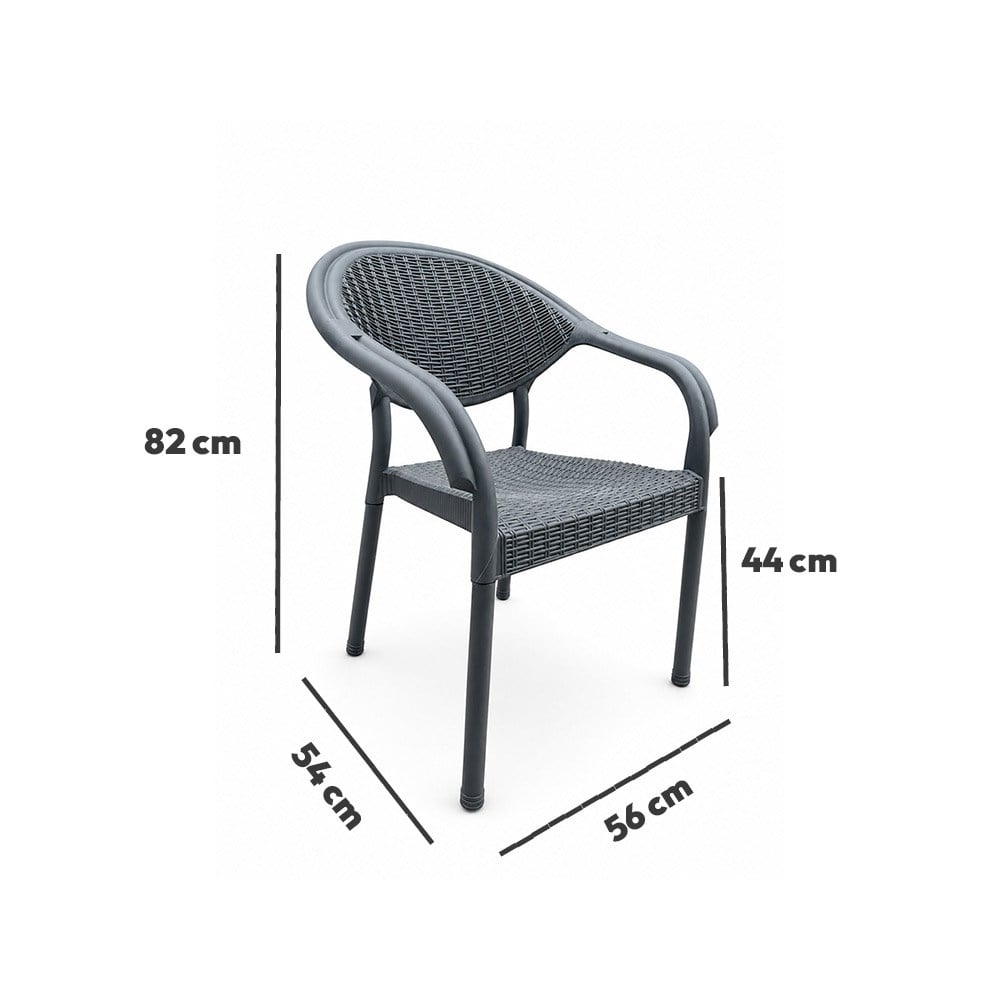 Alezy Atlantis Rattan Desenli Kollu Koltuk