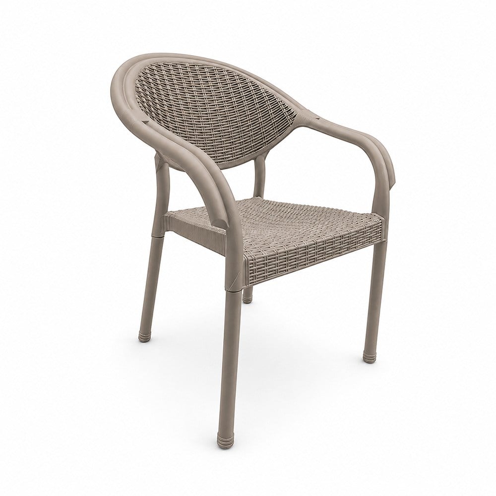 Alezy Atlantis Rattan Desenli Kollu Koltuk