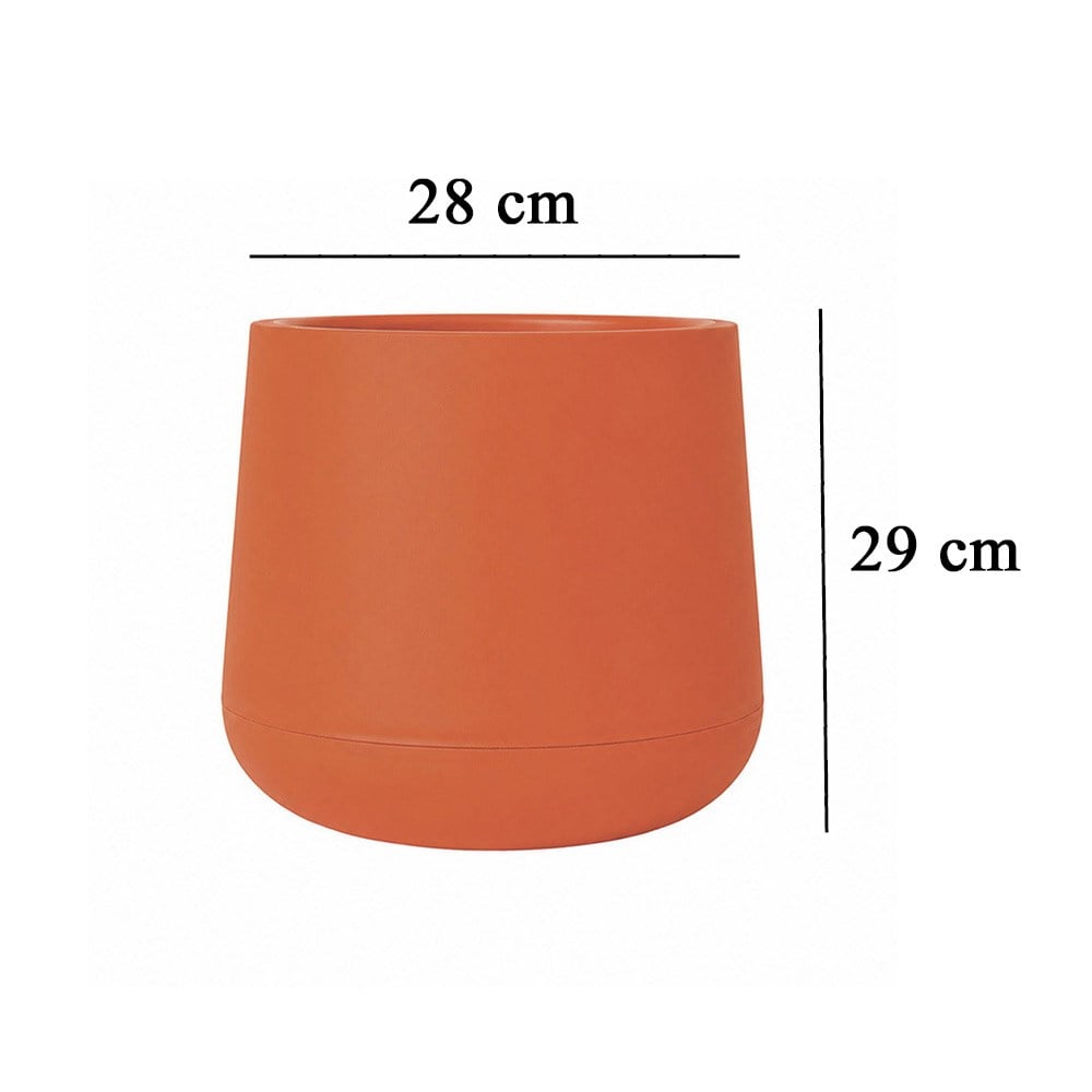 Alezy Atlas Renkli Kendinden Drenajlı Saksı 7 Litre No:4